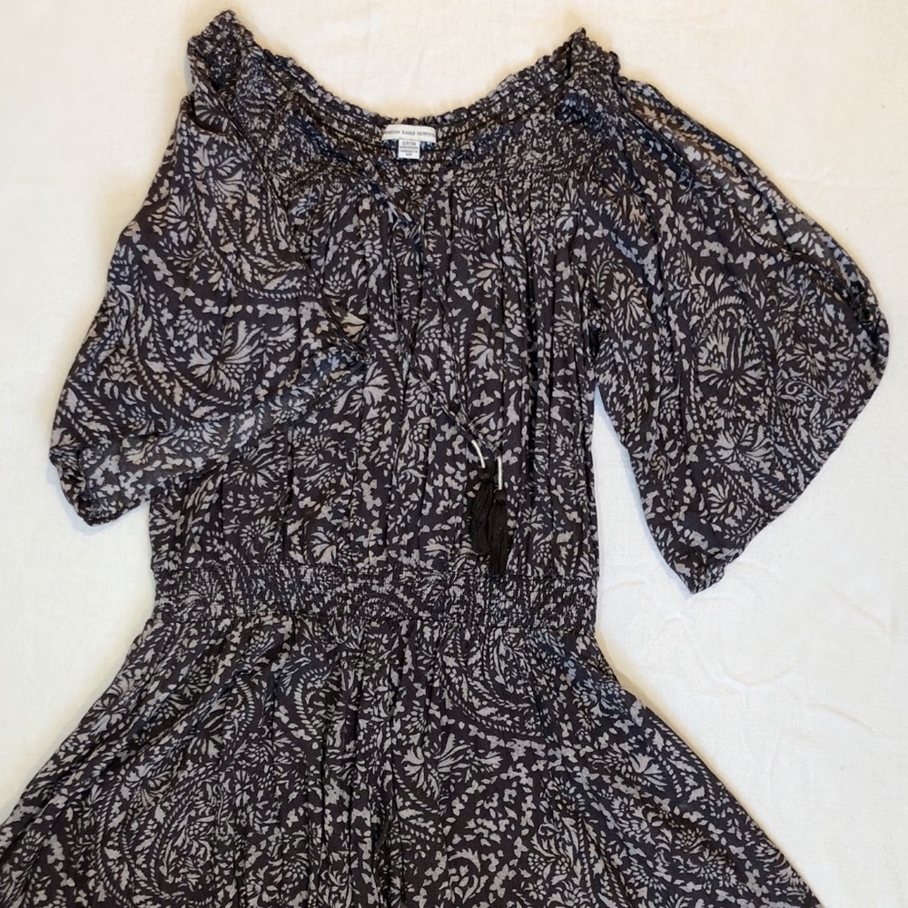Brown Floral Romper